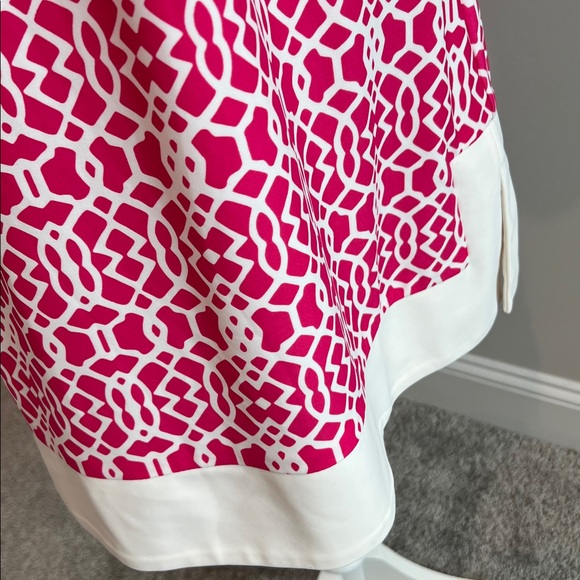 Jude Connally Holly Dress Pink white geometric tunic dress M Medium - Picture 8 of 16